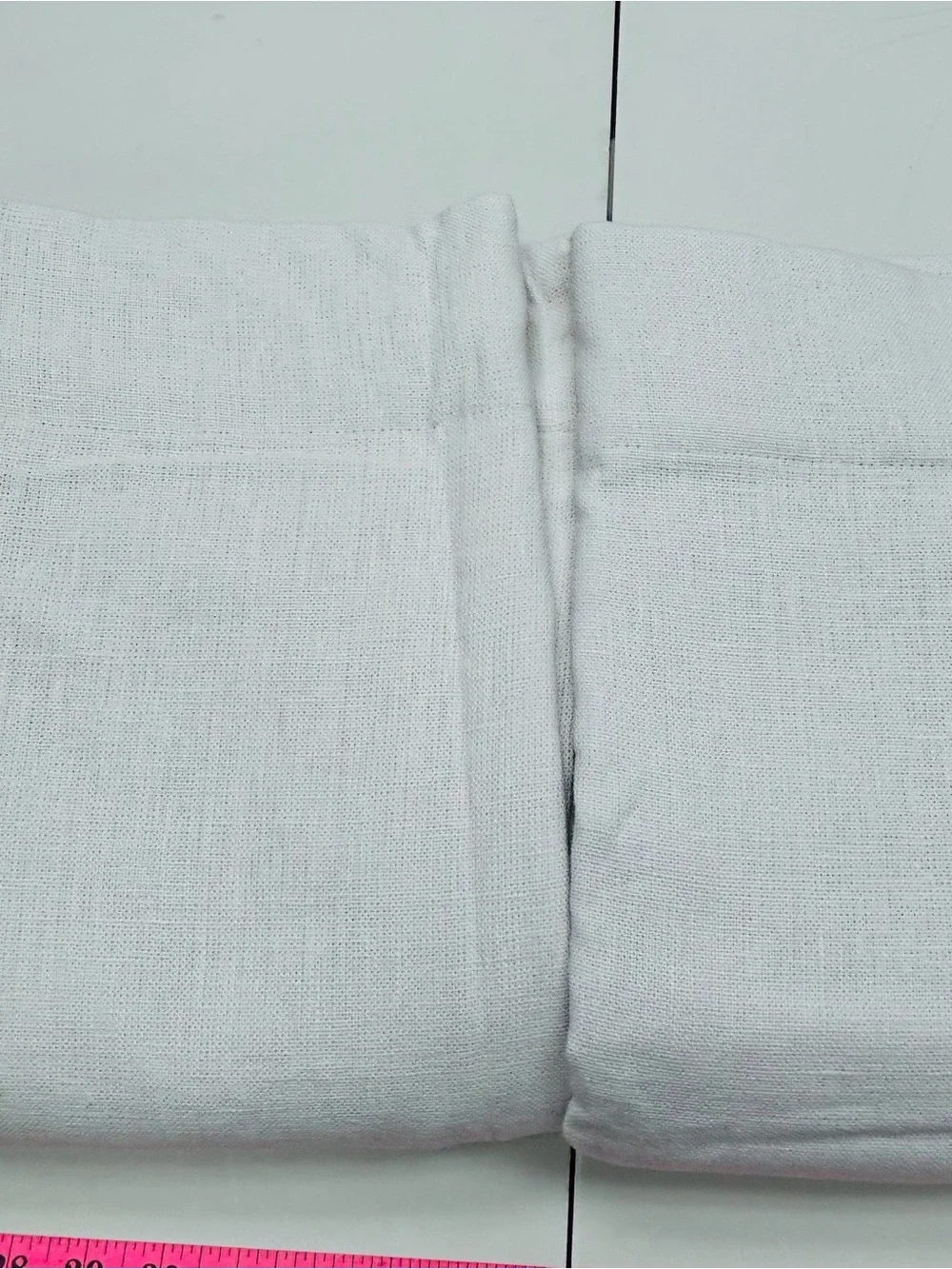 QUINCE Set 2 48x84 Heavyweight European Linen Room Darkening Curtains Cloud 9220